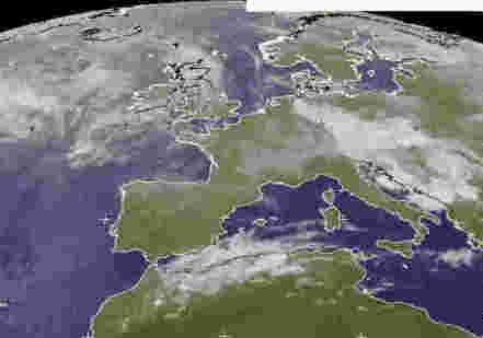 IMMAGINE DAL SATELLITE METEOSAT & PREVISIONI DEL TEMPO & MARI E VENTI